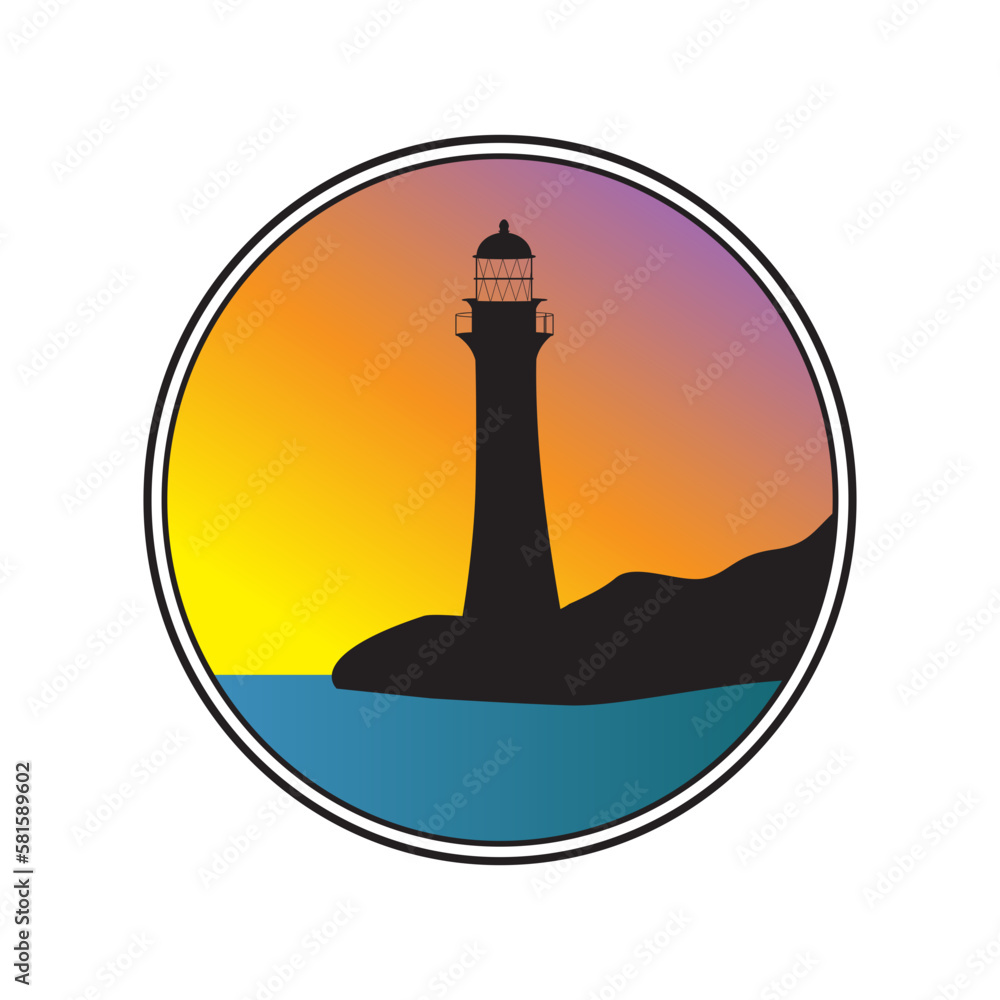 lighthouse and sunset lighthouse and sunset