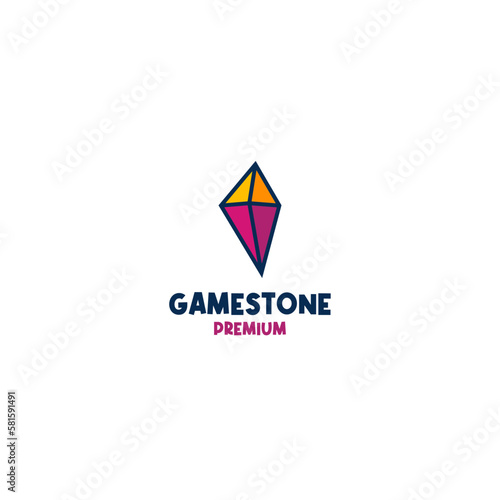 Free Download Flat gem stone logo design vector illustration - GFXLoad