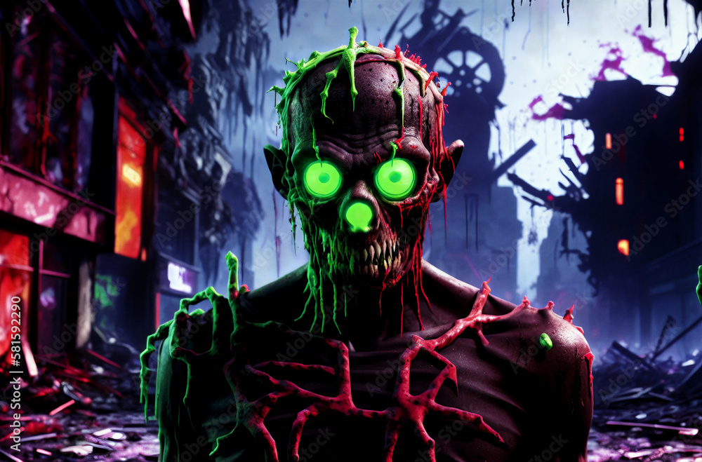 Portrait of a zombie man Portrait of a zombie man