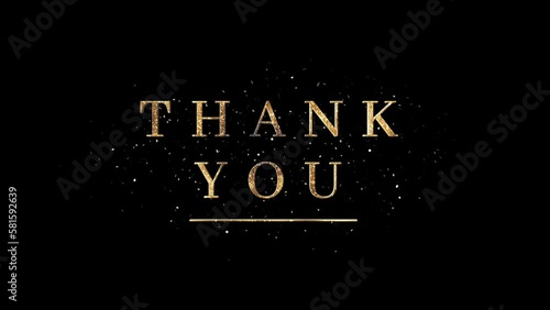 Thank You Gold Text Alpha Channel