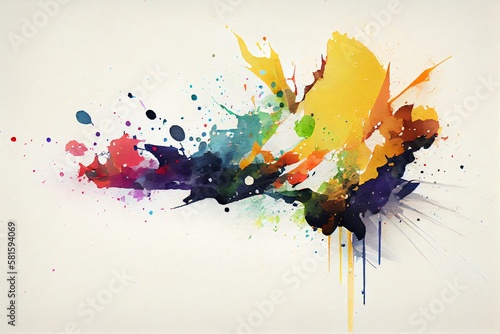 Watercolor Illustration of a Abstract Splash Beautiful Painting Background. Generative AI
