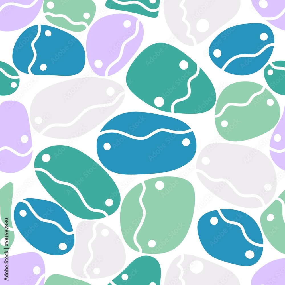 Cartoon ocean stones seamless jelly beans with face pattern for wrapping paper and kids clothes print Cartoon ocean stones seamless jelly beans with face pattern for wrapping paper and kids clothes print