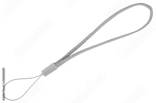 Valokuva Strap for keychain, key strap for material, white background