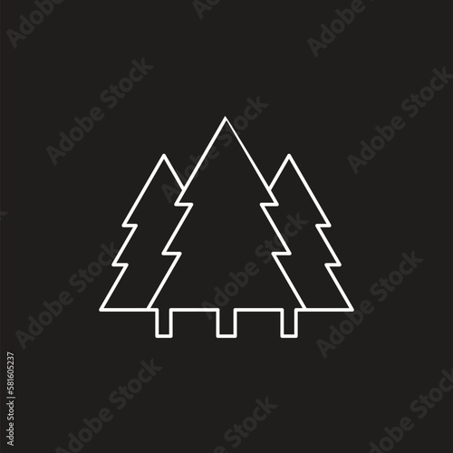 Fir tree forest, spruce tre...