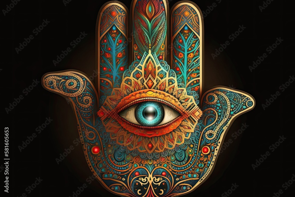 Naklejka premium hamsa hand