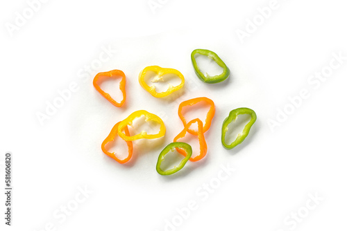 color bell pepper isolated on white background
