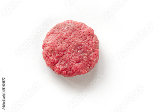 burger patty isolated on white background