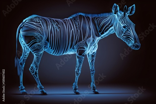 zebra blue nigh illustration photo