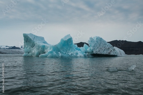 Pieces of a glacier in Iceland