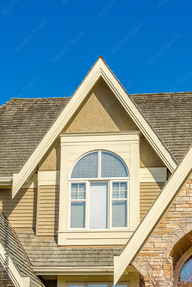 The roof of the house with nice window. The roof of the house with nice window.