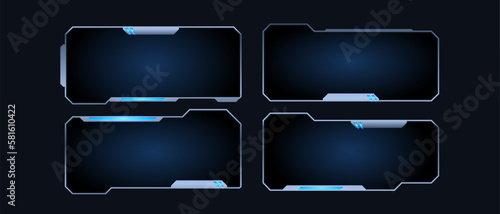 futuristic technology frames interface hud element design for ui games. web and app. Futuristic user interface. Vector design template.