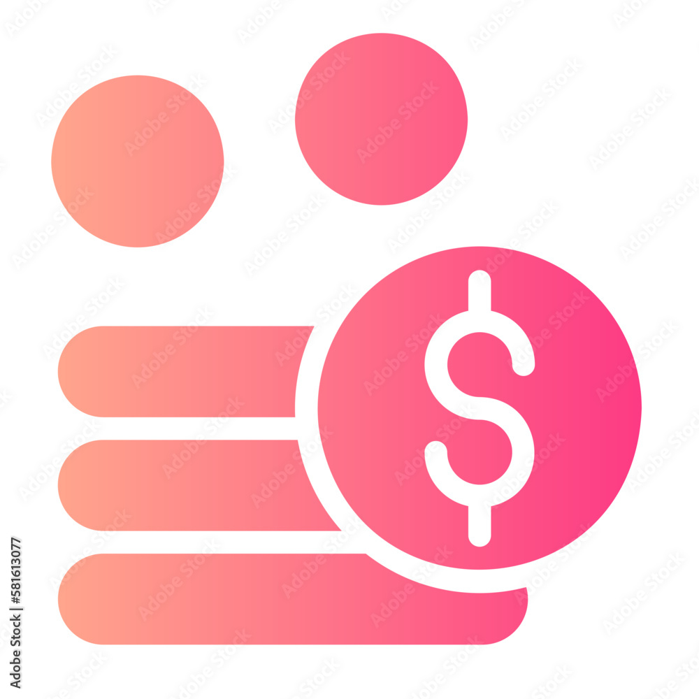 income gradient icon income gradient icon
