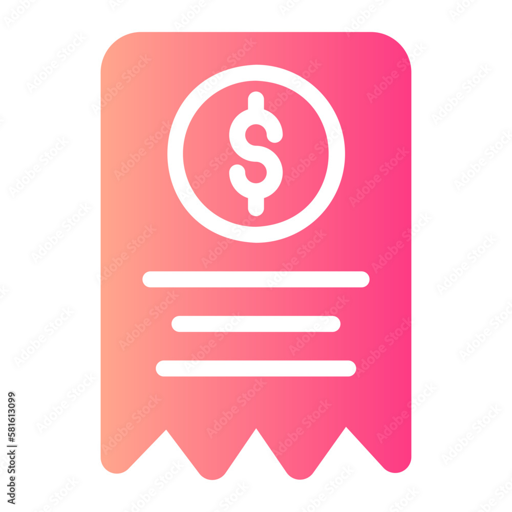 bill gradient icon bill gradient icon