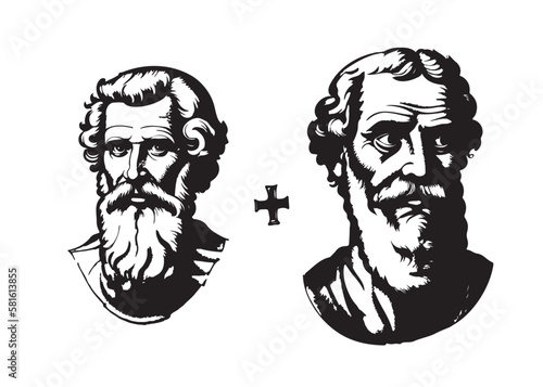 Saint Peter Transparent Illustration Set, Saint Peter Drawings, Saint Peter Vector