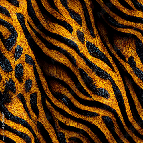 tiger or jaguar skin texture  Generative AI