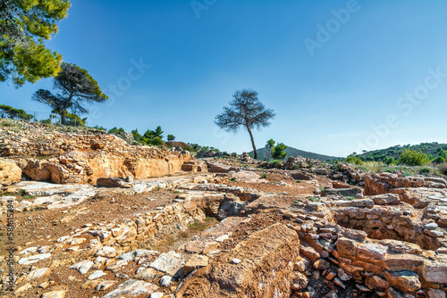 View of the historical site of Lavrion Ancient Silver Mines photo