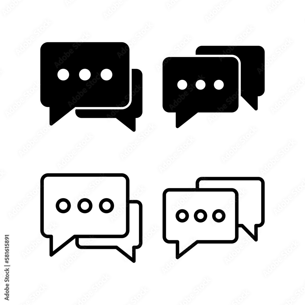 Chat icon vector illustration. speech bubble sign and symbol. comment icon. message Chat icon vector illustration. speech bubble sign and symbol. comment icon. message