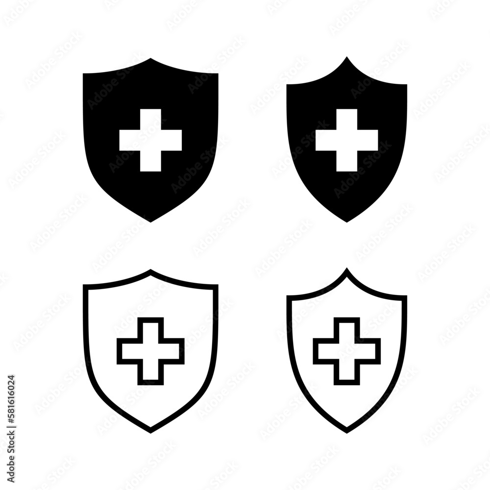 Fototapeta premium Health insurance icon vector illustration. Insurance document sign and symbol