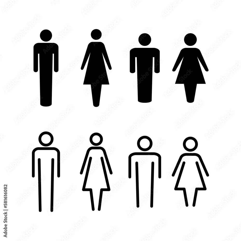Man and woman icon vector illustration. male and female sign and symbol. Girls and boys Man and woman icon vector illustration. male and female sign and symbol. Girls and boys