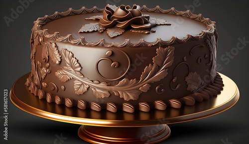 chocolate cake on a plate