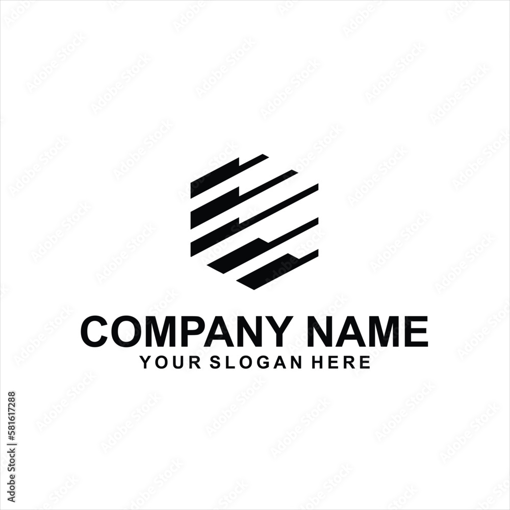 hexagon abstract logo vector hexagon abstract logo vector