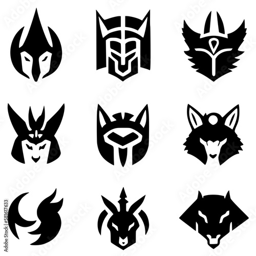 black and white of icon shape