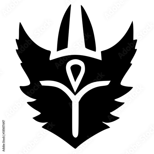 black and white of icon shape
