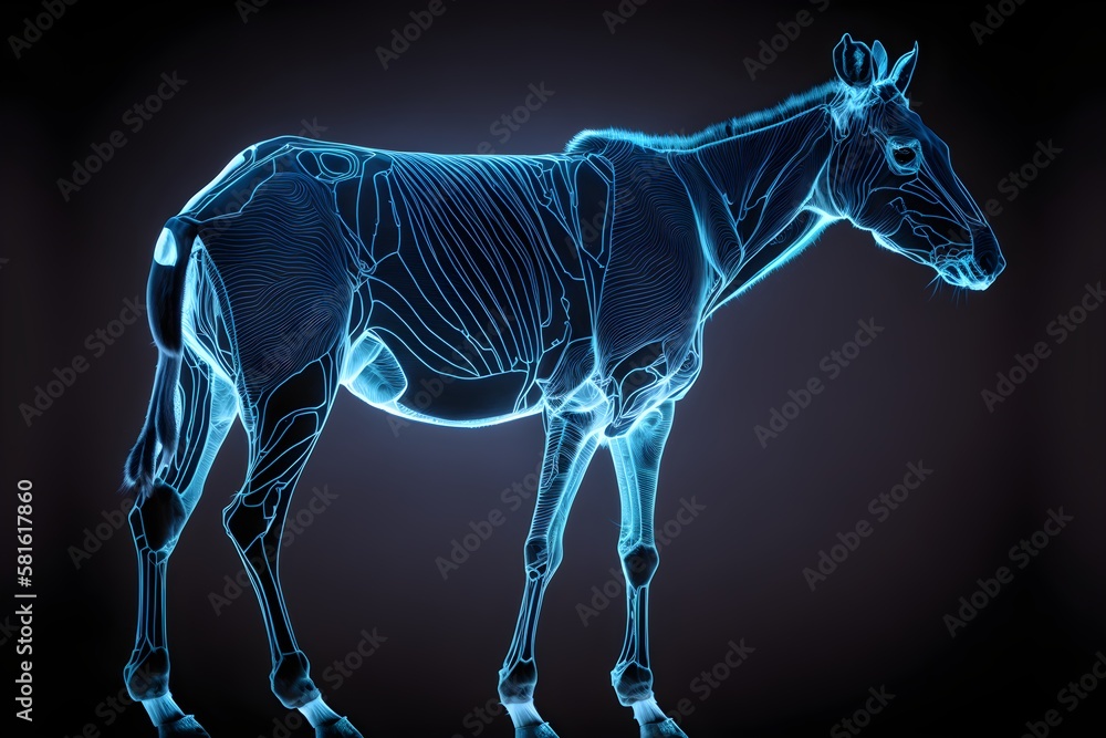 Animalshorse isolated on blue Animalshorse isolated on blue