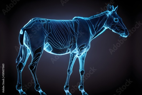 Animalshorse isolated on blue
