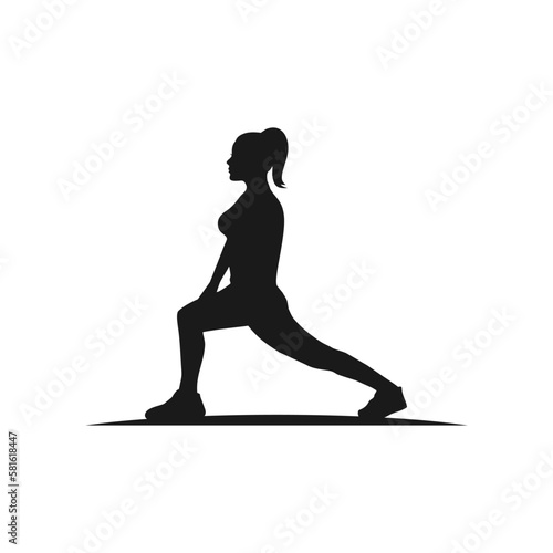 silhouette exercise woman girl illustration