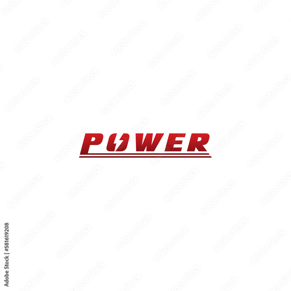 Obraz premium simple power logo template in white background