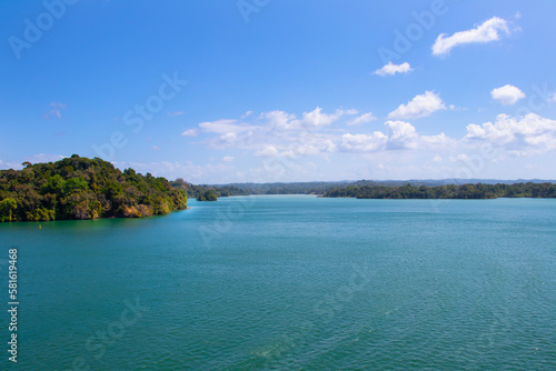 Panama Canal Island with shallow depth of field