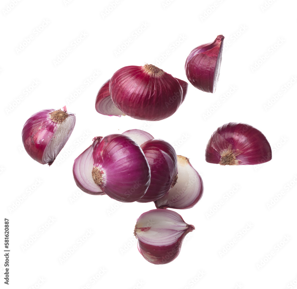 Shallots Fall Fly in Mid Air, Red Fresh Vegetable Spice Shallots Onion  Floating. Organic Fresh Herbal Shallots Root Head Round Stock Photo - Image  of isolated, health: 272136616