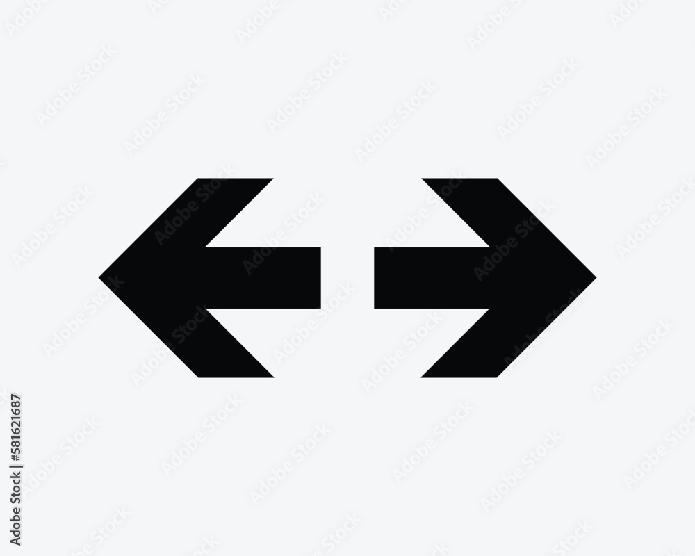 Left Right Arrow Pointing Direction Two Double Decision Sign Icon Black White Silhouette Symbol Vector Graphic Clipart Illustration Artwork Pictogram Left Right Arrow Pointing Direction Two Double Decision Sign Icon Black White Silhouette Symbol Vector Graphic Clipart Illustration Artwork Pictogram