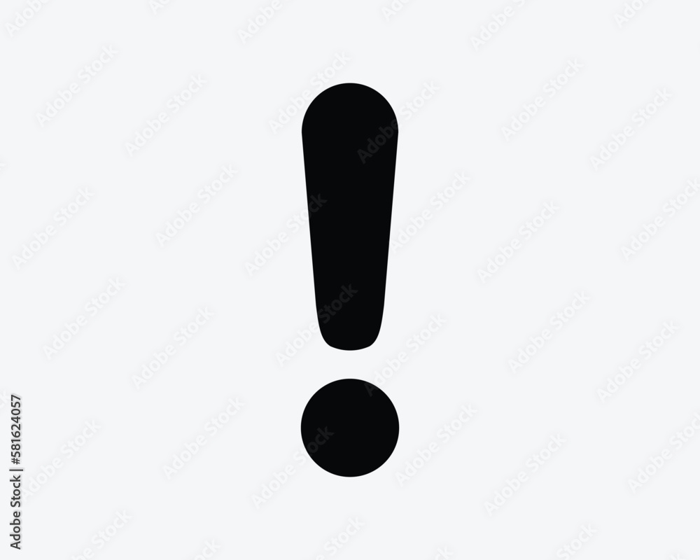 Exclamation Mark Symbol Icon Caution Alert Attention Notice Warning Vector Black White Silhouette Sign Graphic Clipart Artwork Illustration Pictogram Exclamation Mark Symbol Icon Caution Alert Attention Notice Warning Vector Black White Silhouette Sign Graphic Clipart Artwork Illustration Pictogram