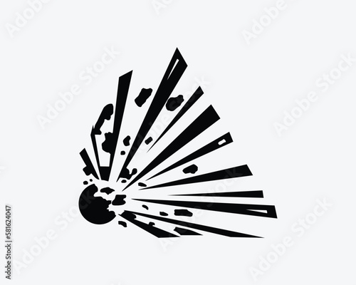 Explosion Icon Explode Explosive Blast Bomb Boom Bang Flash Vector Black White Silhouette Symbol Sign Graphic Clipart Artwork Illustration Pictogram