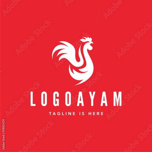 Chicken silhouette Logo Design