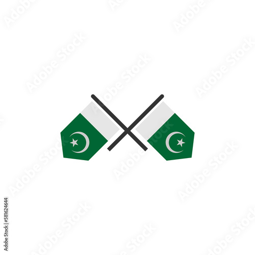 Pakistan flags icon set, Pakistan independence day icon set sign vector symbol