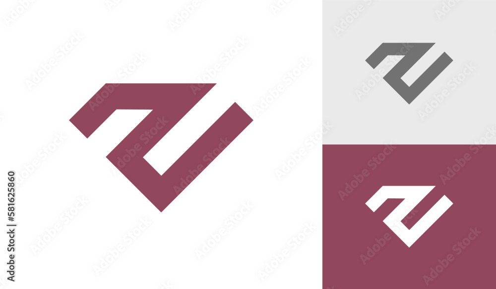 Letter N initial monogram with diamond shape logo design vector Letter N initial monogram with diamond shape logo design vector