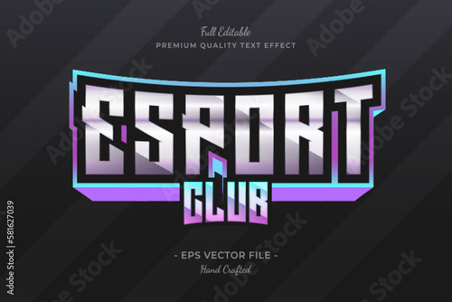 Esport Club Gradient editable premium text effect font style

