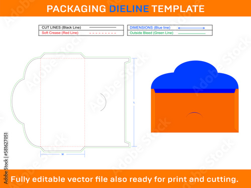 Seed Packet, Dieline Template Vector