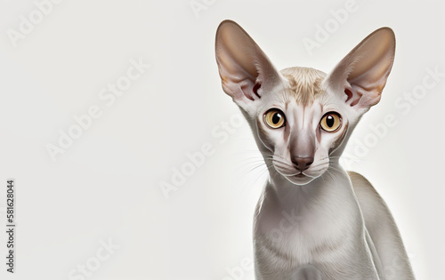 The Graceful and Elegant Oriental Shorthair Cat in a Close-up Shot - Generative AI © Rysak