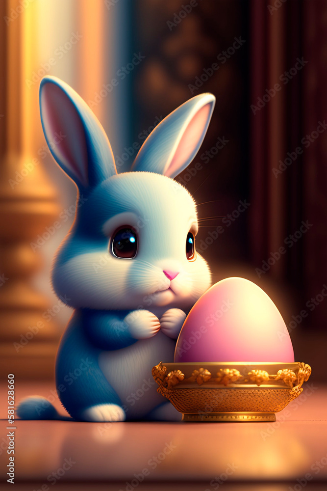 Rabbit Egg Easter Christian Colored