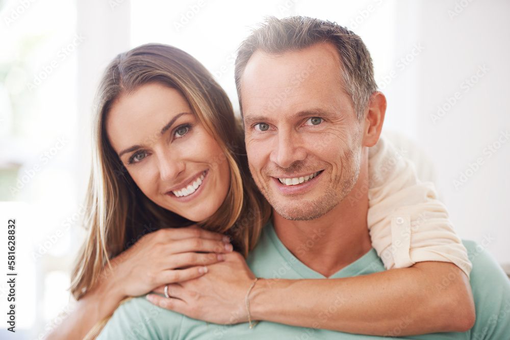 Spending some quality time together. Cropped portrait of a happily married couple at home. Spending some quality time together. Cropped portrait of a happily married couple at home.