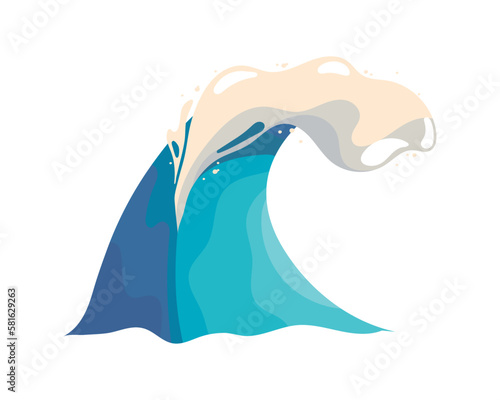 wave icon isolated