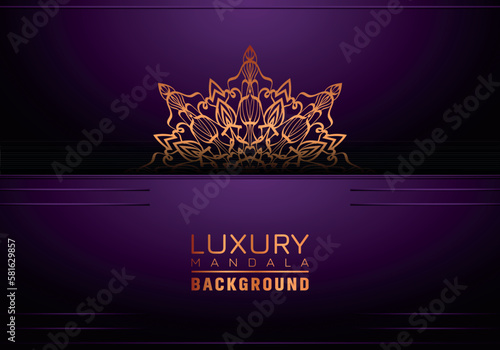 Luxury mandala background ornamental, arabesque style With Golden Arabesque Pattern Style. Decorative Mandala Ornament For Print, Brochure, Banner, Cover, Poster, Invitation Card