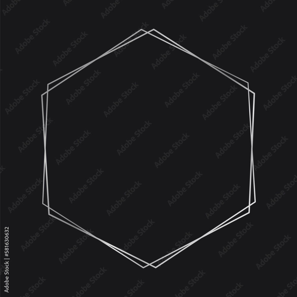 Simple diamond geometric silver frame. Vector modern design template for wedding or birthday invitation, brochure, poster and business card Simple diamond geometric silver frame. Vector modern design template for wedding or birthday invitation, brochure, poster and business card