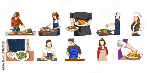 Cooking vector set collection graphic clipart design