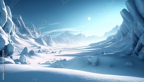 artic chill digital art illustration, Generative AI