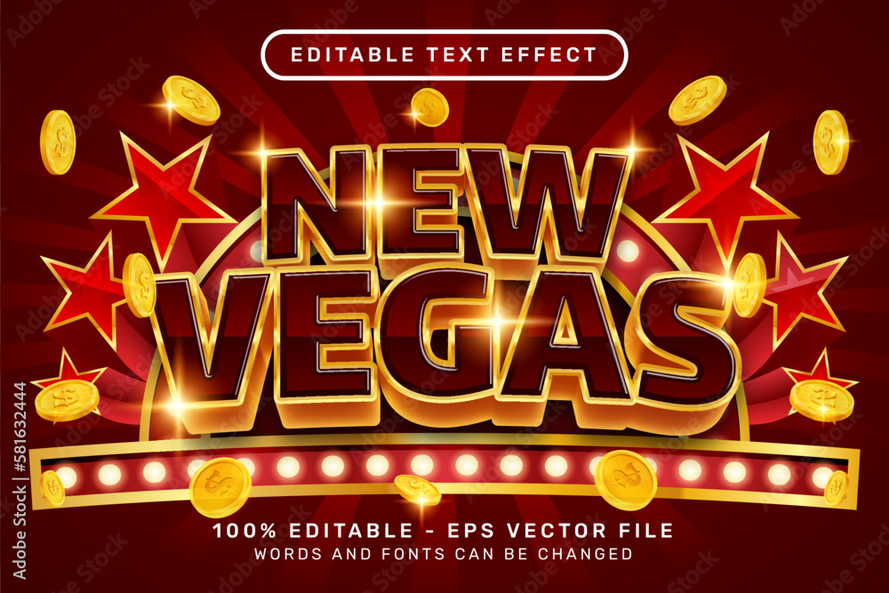 new vegas 3d text effect and editable text effect